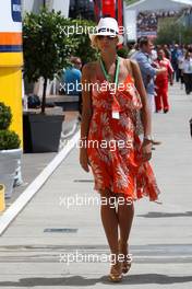 25.07.2009 Budapest, Hungary,  A lady in the paddock - Formula 1 World Championship, Rd 10, Hungarian Grand Prix, Saturday