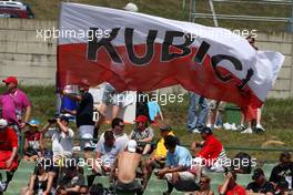 25.07.2009 Budapest, Hungary,  Fans of Robert Kubica (POL),  BMW Sauber F1 Team - Formula 1 World Championship, Rd 10, Hungarian Grand Prix, Saturday Qualifying