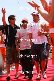 26.07.2009 Budapest, Hungary,  Jenson Button (GBR), Brawn GP and Lewis Hamilton (GBR), McLaren Mercedes  - Formula 1 World Championship, Rd 10, Hungarian Grand Prix, Sunday