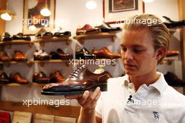 23.07.2009 Budapest, Hungary,  Nico Rosberg (GER), Williams F1 Team, goes to the Vass Shoe Shop in Budapest to look at hand made shoes - Formula 1 World Championship, Rd 10, Hungarian Grand Prix, Thursday