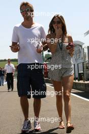 23.07.2009 Budapest, Hungary,  Jenson Button (GBR), Brawn GP and his girlfriend Jessica Michibata (JPN) - Formula 1 World Championship, Rd 10, Hungarian Grand Prix, Thursday