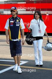 11.09.2009 Monza, Italy,  Romain Grosjean (FRA) , Renault F1 Team and his girlfriend Marion Jolles (FRA) - Formula 1 World Championship, Rd 13, Italian Grand Prix, Friday