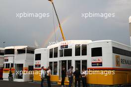 11.09.2009 Monza, Italy,  A rainbow over Renault - Formula 1 World Championship, Rd 13, Italian Grand Prix, Friday