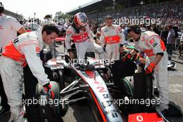 13.09.2009 Monza, Italy,  Heikki Kovalainen (FIN), McLaren Mercedes - Formula 1 World Championship, Rd 13, Italian Grand Prix, Sunday Pre-Race Grid