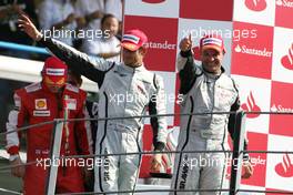 13.09.2009 Monza, Italy,  Jenson Button (GBR), Brawn GP and Rubens Barrichello (BRA), Brawn GP  - Formula 1 World Championship, Rd 13, Italian Grand Prix, Sunday Podium