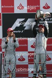 13.09.2009 Monza, Italy,  Jenson Button (GBR), Brawn GP and Rubens Barrichello (BRA), Brawn GP  - Formula 1 World Championship, Rd 13, Italian Grand Prix, Sunday Podium
