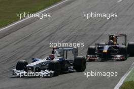 13.09.2009 Monza, Italy,  Robert Kubica (POL), BMW Sauber F1 Team and Sebastian Vettel (GER), Red Bull Racing  - Formula 1 World Championship, Rd 13, Italian Grand Prix, Sunday Race