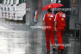 12.09.2009 Monza, Italy,  Autodromo di Monza hits by thunder storm - Formula 1 World Championship, Rd 13, Italian Grand Prix, Saturday
