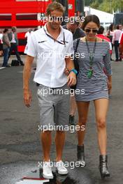 12.09.2009 Monza, Italy,  Jenson Button (GBR), Brawn GP and his girlfriend Jessica Michibata (JPN) - Formula 1 World Championship, Rd 13, Italian Grand Prix, Saturday