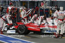 12.09.2009 Monza, Italy,  Jarno Trulli (ITA), Toyota F1 Team and Timo Glock (GER), Toyota F1 Team  - Formula 1 World Championship, Rd 13, Italian Grand Prix, Saturday Qualifying