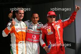 12.09.2009 Monza, Italy,  Adrian Sutil (GER), Force India F1 Team, Lewis Hamilton (GBR), McLaren Mercedes and Kimi Raikkonen (FIN), Räikkönen, Scuderia Ferrari  - Formula 1 World Championship, Rd 13, Italian Grand Prix, Saturday Qualifying