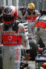 12.09.2009 Monza, Italy,  Pole Position, 1st, Lewis Hamilton (GBR), McLaren Mercedes and Heikki Kovalainen (FIN), McLaren Mercedes - Formula 1 World Championship, Rd 13, Italian Grand Prix, Saturday Qualifying