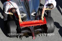 12.02.2009 Jerez, Spain,  Lewis Hamilton (GBR), McLaren Mercedes, MP4-24, detail, interim rear wing - Formula 1 Testing, Jerez