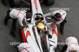 04.03.2009 Jerez, Spain,  Lewis Hamilton (GBR), McLaren Mercedes, MP4-24, detail - Formula 1 Testing, Jerez