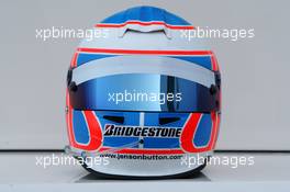 16.03.2009 Jerez, Spain,  The helmet of Jenson Button (GBR), BrawnGP, Brawn GP - Formula 1 Testing, Jerez