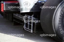 16.03.2009 Jerez, Spain,  McLaren Mercedes have a monitoring device on the diffuser of the MP4-24 - Formula 1 Testing, Jerez