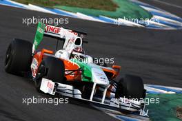 03.12.2009 Jerez, Spain,  JR Hildebrand (USA), Tests for Force India - Formula 1 Testing, Jerez