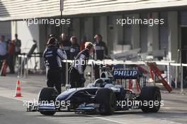 03.12.2009 Jerez, Spain,  Nico Hulkenberg (GER), WilliamsF1 Team - Formula 1 Testing, Jerez