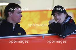 03.12.2009 Jerez, Spain,  Alan Permaine (GBR), Renault F1 Team, Engineer, Robert Kubica (POL) - Formula 1 Testing, Jerez