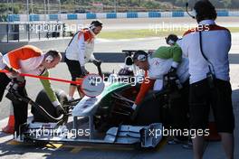 01.12.2009 Jerez, Spain,  JR Hildebrand (USA), Tests for Force India- Formula 1 Testing, Jerez