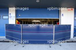 01.12.2009 Jerez, Spain,  Barriers in front of the Red Bull garage - Formula 1 Testing, Jerez