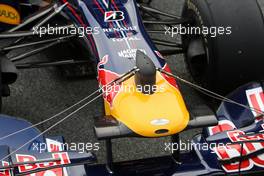 01.12.2009 Jerez, Spain,  Daniel Ricciardo (AUS), Tests for Red Bull Racing running a device on the nose of the car - Formula 1 Testing, Jerez