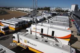 01.12.2009 Jerez, Spain,  Trucks in the paddock - Formula 1 Testing, Jerez