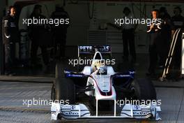 02.12.2009 Jerez, Spain,  Esteban Gutierrez (MEX), Tests for BMW Sauber team leaves the garage for the first time - Formula 1 Testing, Jerez