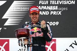 04.10.2009 Suzuka, Japan,  Sebastian Vettel (GER), Red Bull Racing  - Formula 1 World Championship, Rd 15, Japanese Grand Prix, Sunday Podium