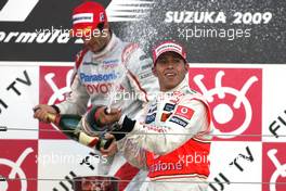 04.10.2009 Suzuka, Japan,  Lewis Hamilton (GBR), McLaren Mercedes  - Formula 1 World Championship, Rd 15, Japanese Grand Prix, Sunday Podium