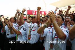 04.10.2009 Suzuka, Japan, Toyota VIPS celebrate 2nd place - Formula 1 World Championship, Rd 15, Japanese Grand Prix, Sunday Podium
