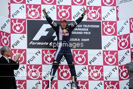 04.10.2009 Suzuka, Japan,  Sebastian Vettel (GER), Red Bull Racing - Formula 1 World Championship, Rd 15, Japanese Grand Prix, Sunday Podium