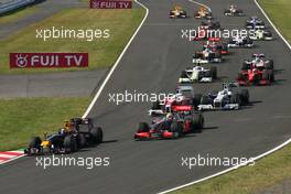 04.10.2009 Suzuka, Japan,  Start of the race  - Formula 1 World Championship, Rd 15, Japanese Grand Prix, Sunday Race