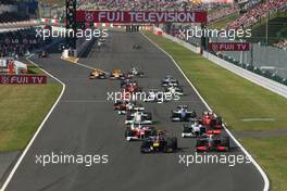 04.10.2009 Suzuka, Japan,  Start of the race - Formula 1 World Championship, Rd 15, Japanese Grand Prix, Sunday Race