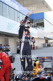03.10.2009 Suzuka, Japan,  pole position for Sebastian Vettel (GER), Red Bull Racing - Formula 1 World Championship, Rd 15, Japanese Grand Prix, Saturday Qualifying