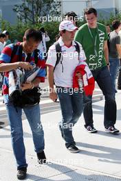 03.10.2009 Suzuka, Japan,  Timo Glock (GER), Toyota F1 Team arrives at the circuit - Formula 1 World Championship, Rd 15, Japanese Grand Prix, Saturday