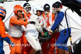03.10.2009 Suzuka, Japan,  Timo Glock (GER), Toyota F1 Team crashed at the last corner and is taken to hospital - Formula 1 World Championship, Rd 15, Japanese Grand Prix, Saturday Practice