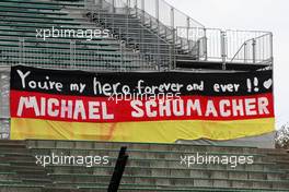 01.10.2009 Suzuka, Japan,  A banner for Michael Schumacher (GER), Test Driver, Scuderia Ferrari - Formula 1 World Championship, Rd 15, Japanese Grand Prix, Thursday