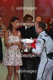 24.05.2009 Monte Carlo, Monaco,  2nd place Rubens Barrichello (BRA), Brawn GP - Formula 1 World Championship, Rd 6, Monaco Grand Prix, Sunday Podium