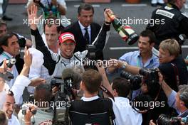 24.05.2009 Monte Carlo, Monaco,  Jenson Button (GBR), Brawn GP, wins the race - Formula 1 World Championship, Rd 6, Monaco Grand Prix, Sunday Podium