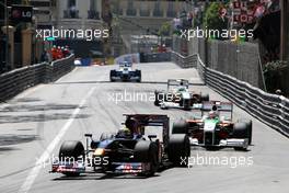 24.05.2009 Monte Carlo, Monaco,  Sebastian Bourdais (FRA), Scuderia Toro Rosso, Adrian Sutil (GER), Force India F1 Team, VJM-02, VJM02, VJM 02- Formula 1 World Championship, Rd 6, Monaco Grand Prix, Sunday Race