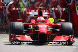 24.05.2009 Monte Carlo, Monaco,  Pitstop of Kimi Raikkonen (FIN), Räikkönen, Scuderia Ferrari, F60 - Formula 1 World Championship, Rd 6, Monaco Grand Prix, Sunday Race
