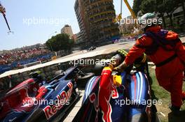 24.05.2009 Monte Carlo, Monaco,  Sebastian Vettel (GER), Red Bull Racing and Sebastien Buemi (SUI), Scuderia Toro Rosso cars  - Formula 1 World Championship, Rd 6, Monaco Grand Prix, Sunday Race