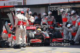 24.05.2009 Monte Carlo, Monaco,  Lewis Hamilton (GBR), McLaren Mercedes, MP4-24 pit stop - Formula 1 World Championship, Rd 6, Monaco Grand Prix, Sunday Race