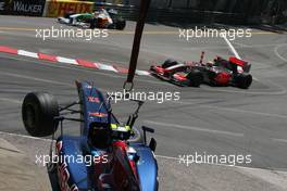 24.05.2009 Monte Carlo, Monaco,  Sebastien Buemi (SUI), Scuderia Toro Rosso crashes - Formula 1 World Championship, Rd 6, Monaco Grand Prix, Sunday Race