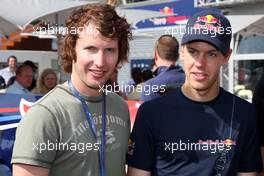 23.05.2009 Monte Carlo, Monaco,  James Blunt (GBR) Singer with Sebastian Vettel (GER), Red Bull Racing - Formula 1 World Championship, Rd 6, Monaco Grand Prix, Saturday