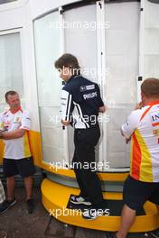 24.05.2009 Monte Carlo, Monaco,  Adam Parr, Williams F1 Team leaves a meeting of team bosses held in the Renault f1 motorhome - Formula 1 World Championship, Rd 6, Monaco Grand Prix, Sunday