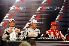 24.05.2009 Monte Carlo, Monaco,  Rubens Barrichello (BRA), Brawn GP, Jenson Button (GBR), Brawn GP, Kimi Raikkonen (FIN), Räikkönen, Scuderia Ferrari - Formula 1 World Championship, Rd 6, Monaco Grand Prix, Sunday Press Conference