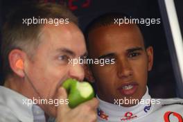 21.05.2009 Monte Carlo, Monaco,  Martin Whitmarsh (GBR), McLaren, Chief Executive Officer and Lewis Hamilton (GBR), McLaren Mercedes - Formula 1 World Championship, Rd 6, Monaco Grand Prix, Thursday