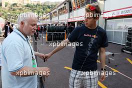 20.05.2009 Monte Carlo, Monaco,  Norbert Vettel (GER), Father of Sebastian Vettel with his son Sebastian Vettel (GER), Red Bull Racing - Formula 1 World Championship, Rd 6, Monaco Grand Prix, Wednesday